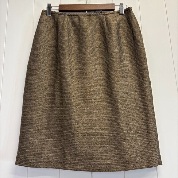 Kasper Petite Womens Corpcore Career Pin Striped 2 Pc Skirt Suit Size 6P Wedding - Picture 3 of 14